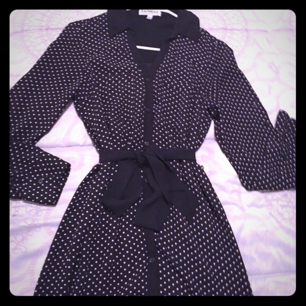 Polka dot express shirtdress